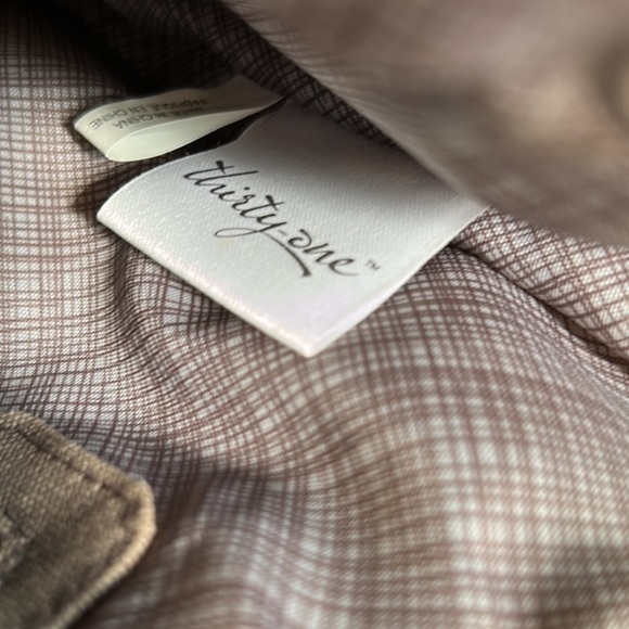 🆕 Thirty-One Canvas Crew Mini Taupe Straw
Stripe Tote Bag Purse - Picture 5 of 5